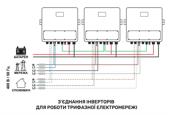 Інвертор сонячний гібридний SOLAR COM 6000/48 (6kW, 48A, 125А, Wi-Fi) "ARUNA"